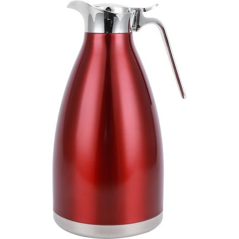Bouteille de pichet sous vide de 2l, bouilloire thermique en acier inoxydable, théière, pichet isolé à Double paroi, bouchon plat (1/5)