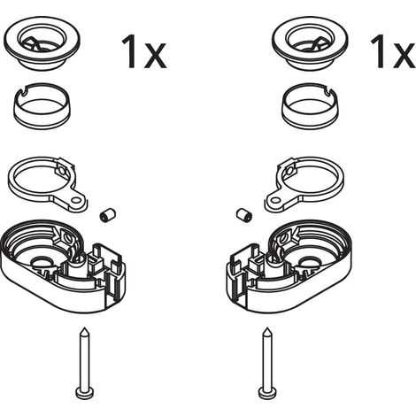 Kermi Lager Set unten, EBAT027, Silber Hochglanz, 2534017