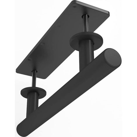 Poignée de porte de grange coulissante noire robuste – métal 310mm, base 220x60mm, pour garage/placard/abri de jardin/cave à vin