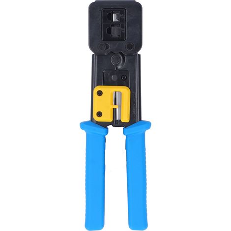 Kit d'outils de sertissage RJ45 pour câbles CAT6 et CAT5E traversants, avec testeur et dénudeur de fils. (1/5)
