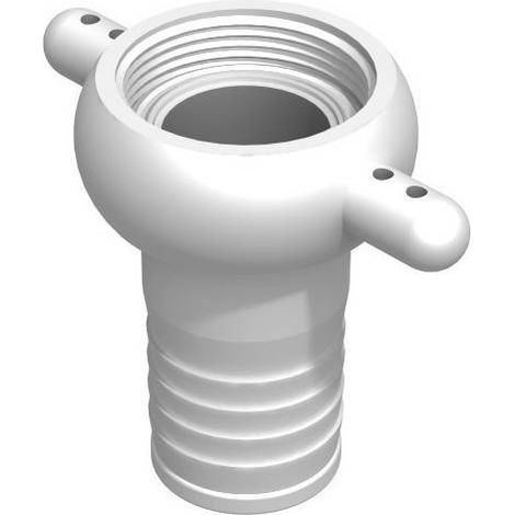 Raccord cranté femelle 1''1/2 BSP - male cannelé droit 38mm