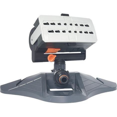 Arroseur de jardin sur trépied rotatif à 360°, système d'arrosage pour grandes surfaces, 16 trous, 4 modes réglables. (1/5)