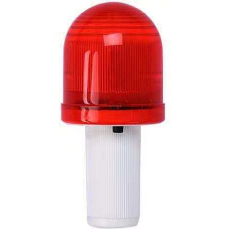 LED Road Cone Dome Light avec Beacon Rouge Professionnel pour Construction, Dock et Marine