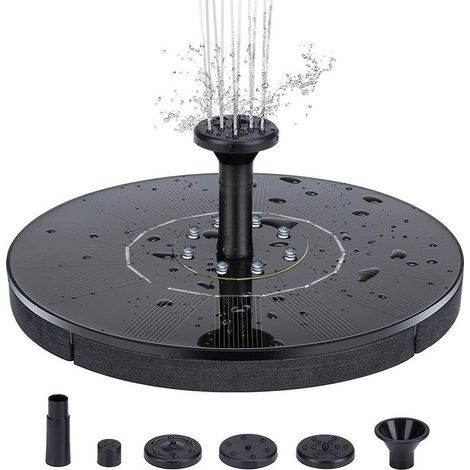Fontaine Solaire - Pompe À Eau Sans Câble Pour Bassin Jardin Piscine Abreuvoir Oiseaux - Diamètre 160 Mm (1/5)