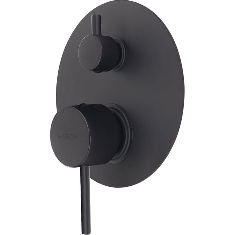 GEDY MXGA0514000 GARDA Grifo empotrado de ducha con desviador negro mate - ref: MXGA0514000 (1/2)