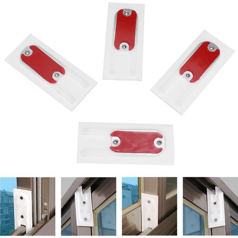 Bloc de Vent Autoadhésif – 4 Pièces pour Fenêtres à Glissière Alliage Aluminium, Pare-Vent et Antipoussière – POM+TPE, 134g, 10.3x4.6cm, Installation Rapide (1/5)