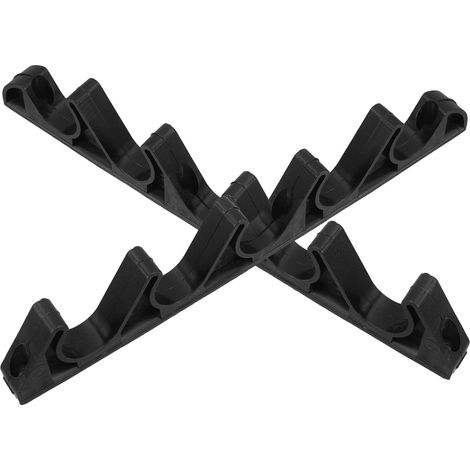 Boucle de Support en Plastique Noir pour Chaise Longue de Jardin Crochet à Cinq Dents, Réglable en 5 Positions, Lot de 2 Pièces, Support Résistant et Confortable (1/5)