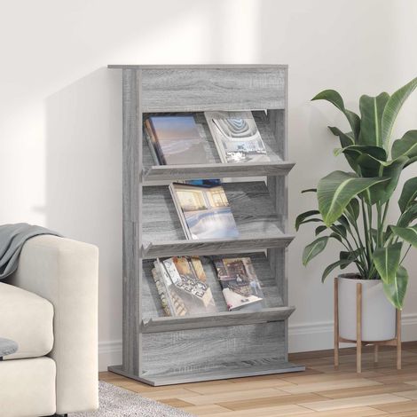 Magazinregal Graues Sonoma 70 x 41 x 126 cm Holzwerkstoff