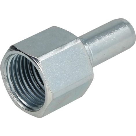 Raccord à sertir en acier C manchon enfichable 12 mm x 1/2'' M/FF contourM