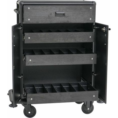 Chariot minibar 87 x 48 x 130 cm 1 tiroir 3 niveaux aluminium HPL ABS - Was Germany (1/2)