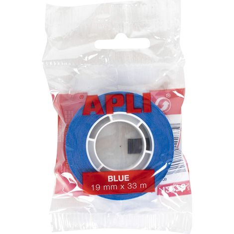 APLI – Nastro adesivo Sacchetto blu 19 mm x 33 m blu (1/2)