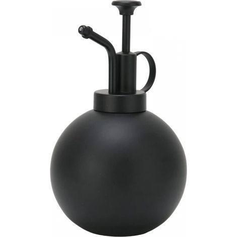 (Black) Small Watering Can for Indoor Plant, 500ml Stainless Steel Watering Pot Vintage Hand Press Spray Bottle Garden Balcony Accessory (1/5)
