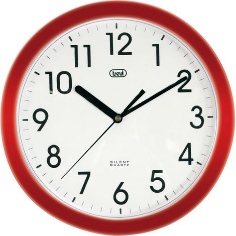 Trevi OM3301 Horloge à quartz Cercle Rouge, Blanc