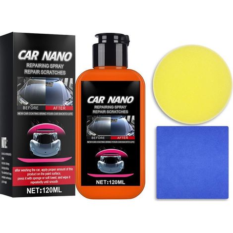 Cire de voiture liquide anti-rayures, polish de réparation de peinture, cirage auto protection, kit 200ml (1/5)