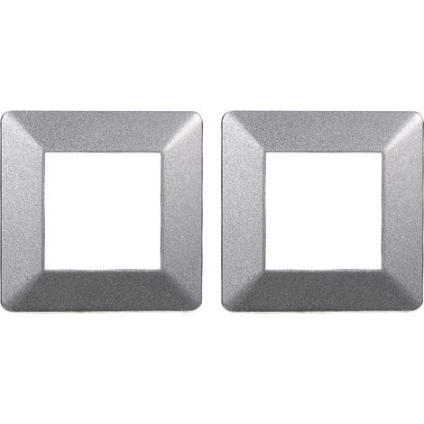 gloca Placche Plastica Compatibili Plana (2 Pezzi Acciaio scuro, 2 Posti) (1/4)