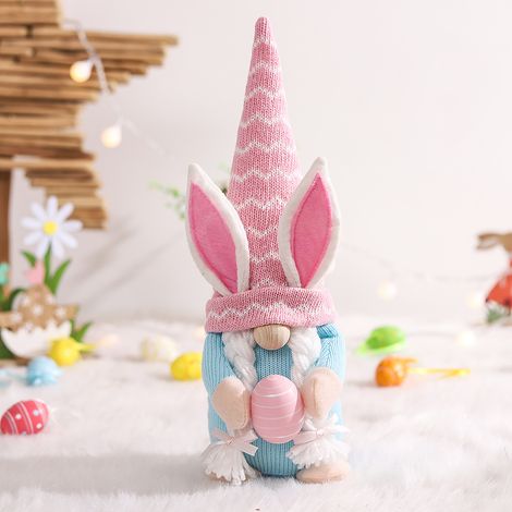 Décorations de Pâques : Lapin, Nain sans visage, Poupée, Décoration de fenêtre, Ornements pour la maison 2