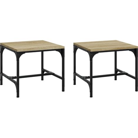 Maison Exclusive - Beistelltische 2 Stk. Sonoma-Eiche 40x40x35 cm