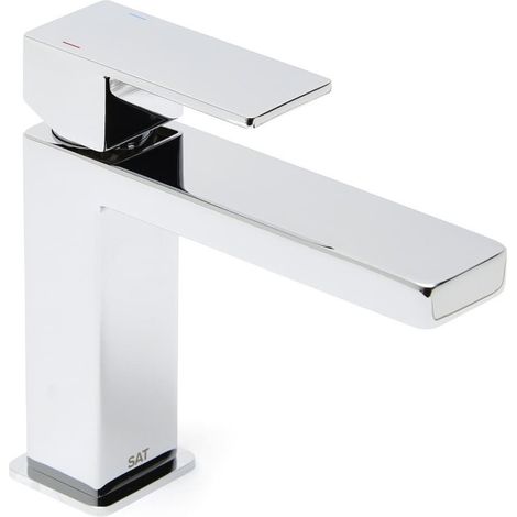 Swiss Aqua Technologies Vision mitigeur lavabo à levier sur pied, sans vidage, chrome brillant (SATBSVI271) (1/5)