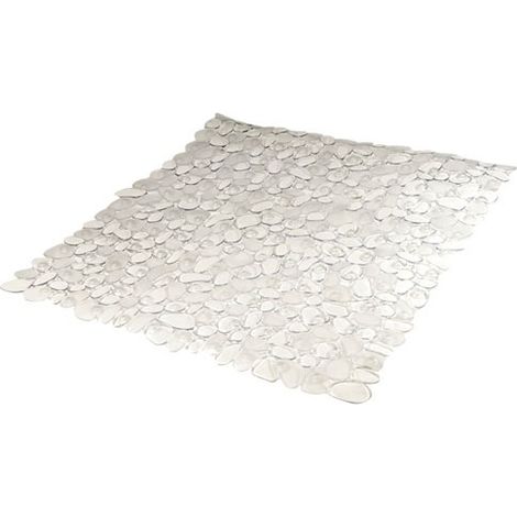 FRANDIS - Fond de douche galet pvc incolore 52x52cm