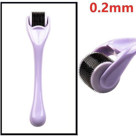 Mikronadelroller für Haut, Bart und Haar (0,2 mm, 0,25 mm, 0,3 mm) – Gesichtsreinigungsgerät (540 Nadeln) für Gesicht, Körper und Haarwachstum – Weiß, 0,2 mm