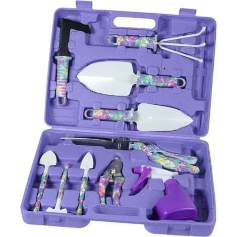 Ensemble De 10 Pièces Trousse à Outils De Jardin Outils De Jardinage pour Le Jardinage Outils pour Plantes en Pot Mallette De Rangement pour Outils De Jardin Impression Suite (1/5)