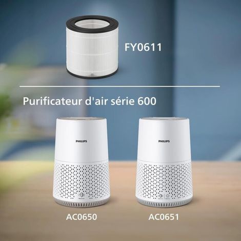 Passender Original-Ersatzfilter für Luftreiniger der Serie 600 AC0650, AC0651, HEPA NanoProtect, Lebensdauer 12 Monate (FY0611/30) (1/4)