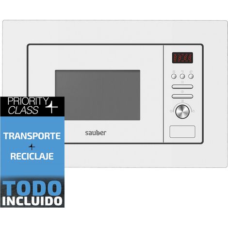 Sauber SERIE 5-20W - Horno Microondas Integrable 20 Litros Con Grill Blanco