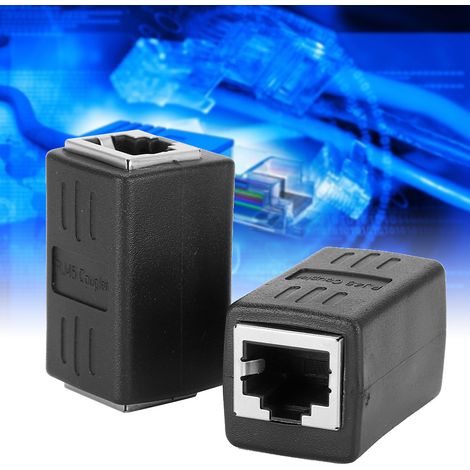 Stück RJ45-Buchse-auf-Buchse-Stecker mit integriertem Stecker für Cat7-, Cat6- und Cat5e-Kabel – LAN-Koppler