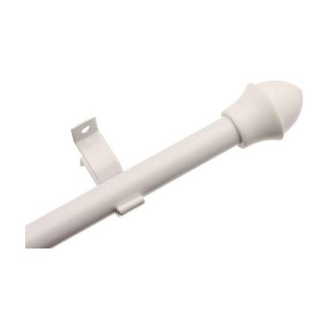 1 Tringle de vitrage extensibles Bistrot - Metal - 80x110 - Blanc - Diamètre 12