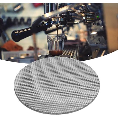 Disque filtre à café multicouche fritté en acier inoxydable 304 de 53,5 mm, disque filtrant rond en maille frittée pour la séparation secondaire de l'eau et du café moulu, 150 µm (1/5)