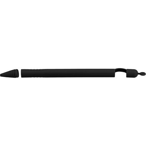Étui à crayon rond en silicone léger, anti-perte et antidérapant pour Apple Pencil (noir) (1/5)