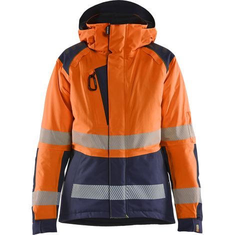 Veste hiver haute visibilité femme 4456 - Orange/Marine XL
