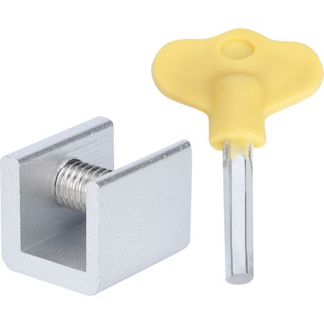 Lot de 10 verrous de sécurité pour fenêtres coulissantes en alliage d'aluminium avec clés (1/5)