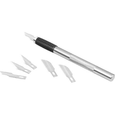 Metallskalpell mit 6 Klingen (1/3)