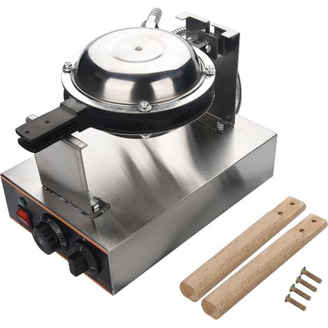 Gaufrier électrique 220V en acier inoxydable pour cuisson professionnelle de gâteaux aux œufs et pains soufflés, prise AU incluse. (1/5)
