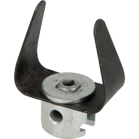 Tête à fileter à fourche 16 mm x diamètre 30 mm avec lames lisses d'acier à ressort