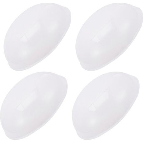 Cache-luminaires de plafond en PVC blanc, installation facile sans outil, diffusion de lumière optimale, pour couloir, balcon, lot de 4 (1/5)