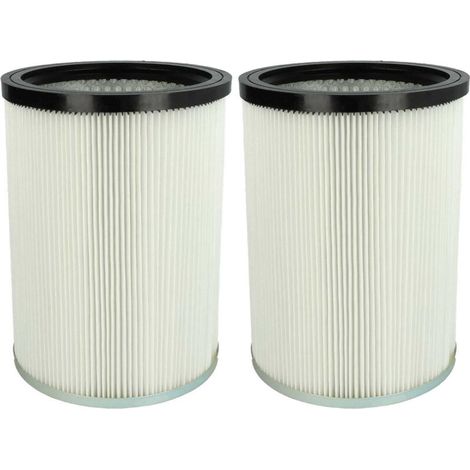 2x filtre plissé compatible avec Kärcher NT 70/3 Tc EU, NT 90/2 Me Classic AR, NT 90/2 Me Classic BR 127 V aspirateur - blanc