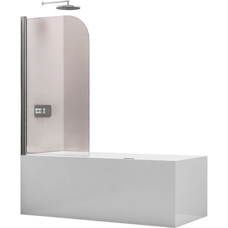 BERNSTEIN - Schermo doccia Vetro nero opaco 6mm Cabina doccia completa ad angolo porte pieghevoli su pannello - NT201 - Cromo, 100x140cm	cromo, 100x140 cm