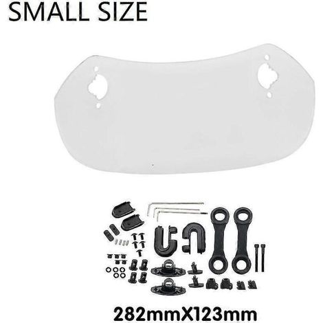 Déflecteur de pare-brise universel réglable à clipser pour motos BMW, Honda, Suzuki, Yamaha et Kawasaki - transparent petit (1/5)