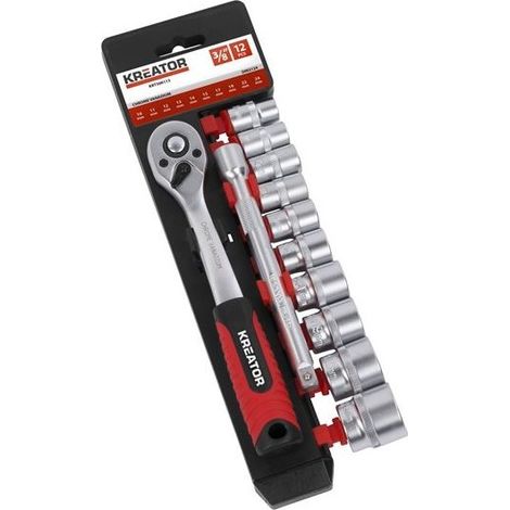 Cliquet 3/8" + douilles - Kreator (1/2)