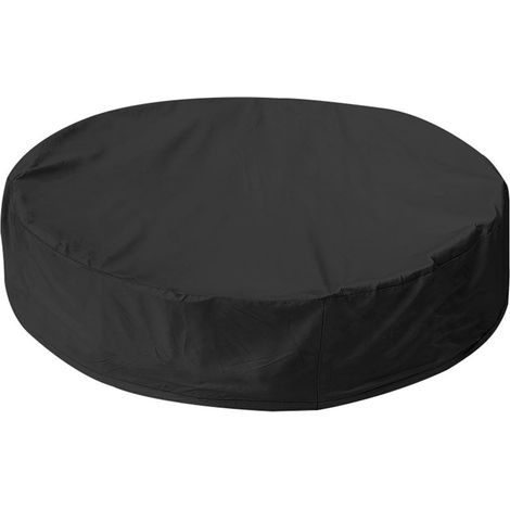 Bache Piscine Chien Enfant Ronde, 122 x 30cm Imperméable Anti-poussière Anti-UV Housse de Protection pour Baignoire Pliable Animaux Pataugeoire Enfant, Couverture Noir 25 24 cm (Se référer à la (1/5)