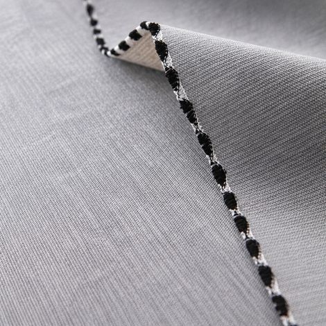 Housse jeté de canapé velours côtelé antidérapant gris bord noir et blanc avec housse de coussin gris réf 1529 45 × 30 × 10 cm 1 kg – Livraison gratuite