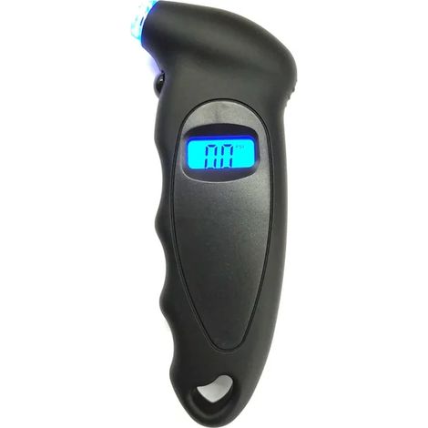 (noir) Manomètre de pression des pneus avec rétroéclairage, capteur numérique haute précision pour véhicule, surveillance de la pression des pneus, manomètre de pression d'air, écran LCD (1/5)