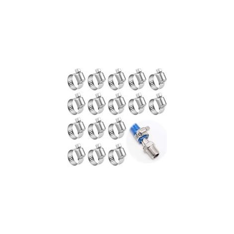 Lot de 25 Colliers de Serrage Inox 304 Réglables 6-12mm pour Tuyaux Eau Domestique Robinetterie Plomberie Fixation Solide et Durable (1/4)