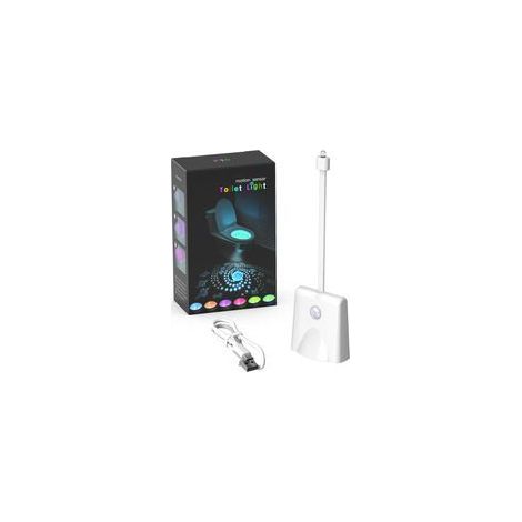 LED-Toilettenleuchte, WC-Nachtlicht mit Bewegungssensor und wasserdicht, 7 Farben, USB-wiederaufladbare Toilettensitzlampe mit Projektorlicht, Nachtbeleuchtung fürs Badezimmer, 6 cm (1/5)