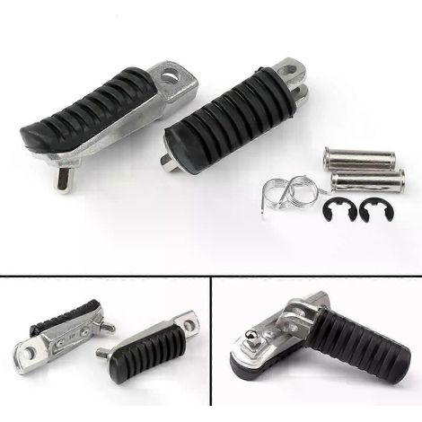 Vordere Fußrasten für Kawasaki ER4N, ER6F, ER6N, ZR250, ZR400 und Versys 650 Motorräder, Fahrerfußrasten aus Metall, Fußrasten-Set, Motorradzubehör, Paar (1/5)