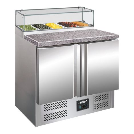 Table pizza vitrine - 2 portes - GN1/6 - Saro