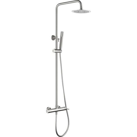 Set doccia monocomando telescopico 20 cm in acciaio inox S304 anticalcare