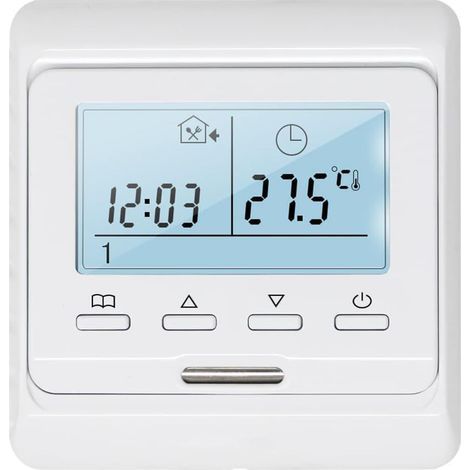 Numérique Thermostat Chauffage au Sol Eau Programmable 3A, Thermostatique Plancher Chauffant à Eau 220V (1/5)